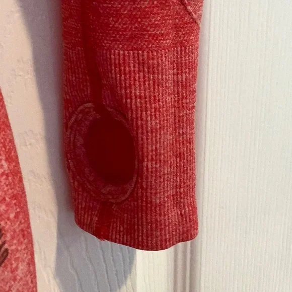 NWOT GYM SHARK 2 Piece Red/White Long Sleeve/Pants Gym Workout Athleisure Set S - Picture 4 of 11